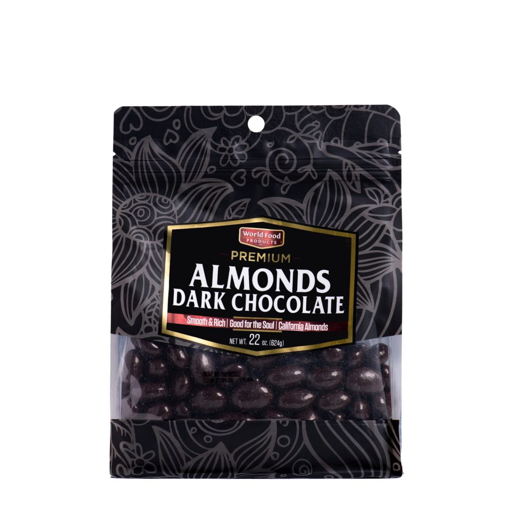 Dark Chocolate Almonds • World Food Products, Inc